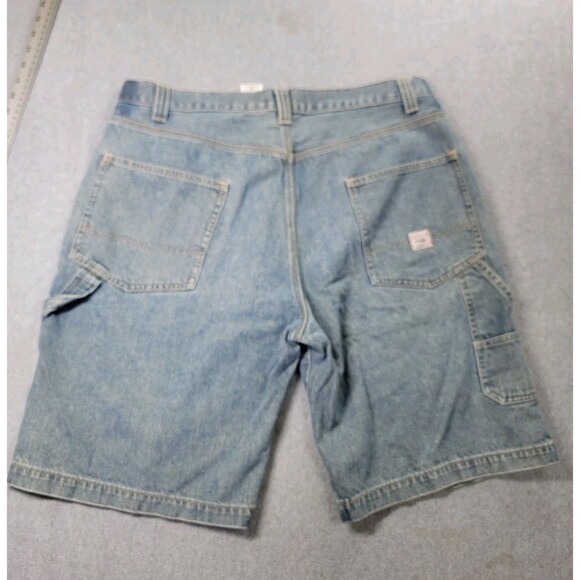 Vintage Levis Carpenter Denim Shorts 38x11 Baggy Loose Relaxed Cotton High Rise - Picture 12 of 15